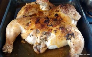 Roast Chicken with Basil and Lemon