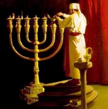 Lighting the Temple Menorah
