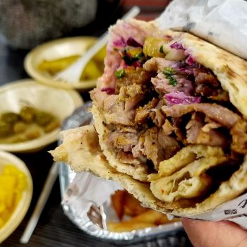 Turkey Shawarma in a laffa